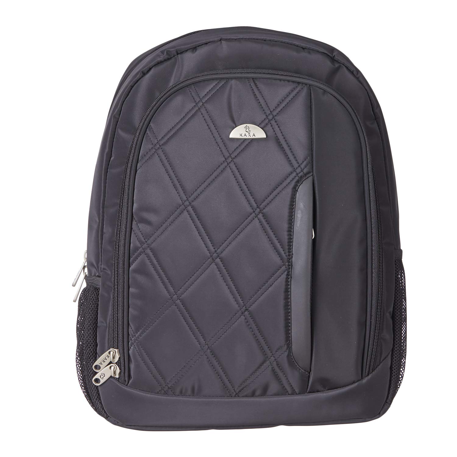 Kara Black Nylon Quilted 15.6" Laptop Backpack