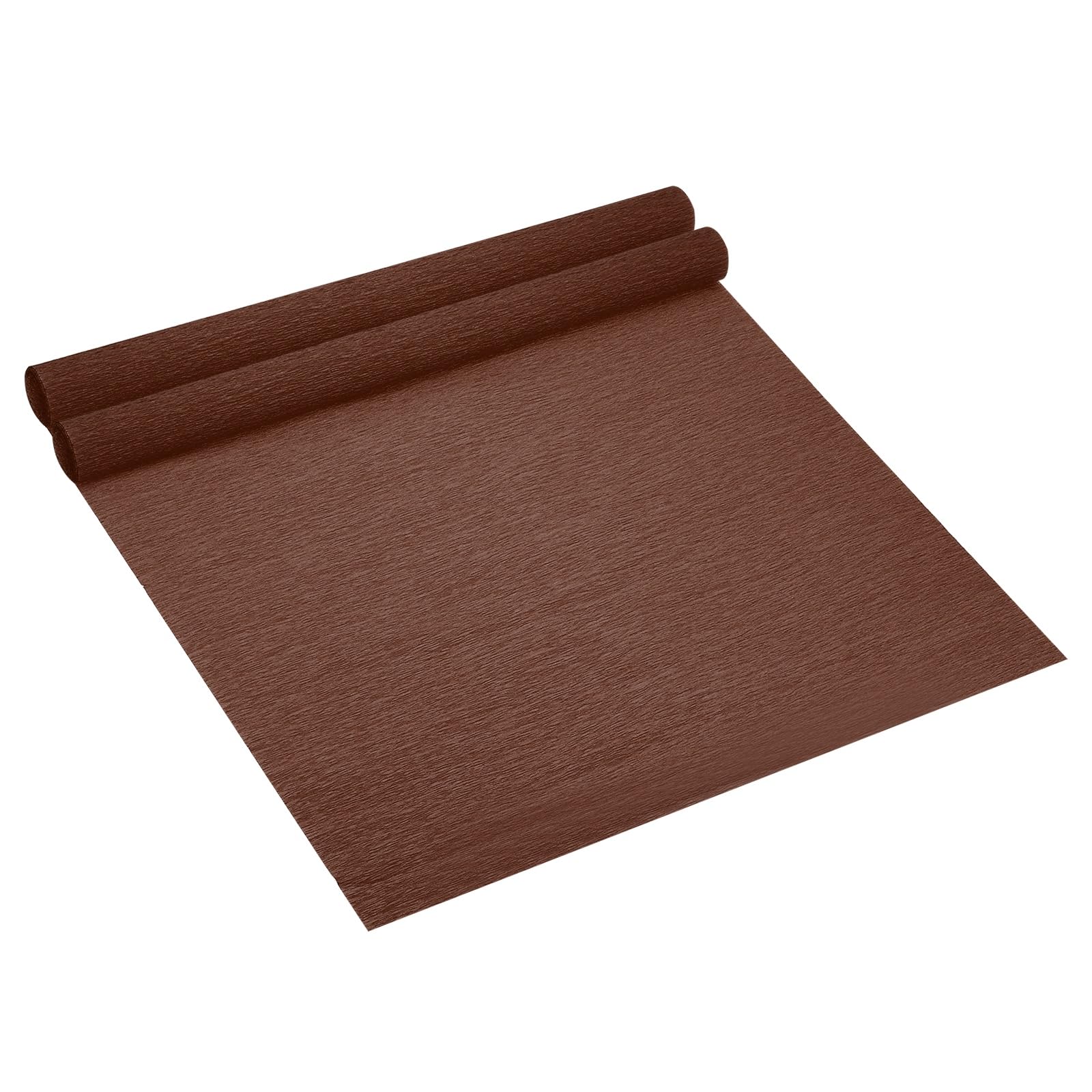 PATIKIL 8.2ft Crepe Paper Roll, 2 Rolls 20" Width Soft Paper Streamer Sheet for Flower Wrapping, Party Birthday Wedding Ceremony Various Large Festivals Decoration, Brown
