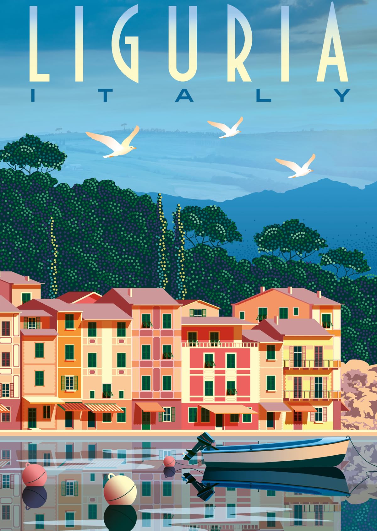 Ravensburger - Puzzle Cartolina dalla Liguria, 1000 Pezzi, Puzzle Paesaggi per Adulti e Ragazzi, Idea Regalo per Lei o Lui, 70x50 cm