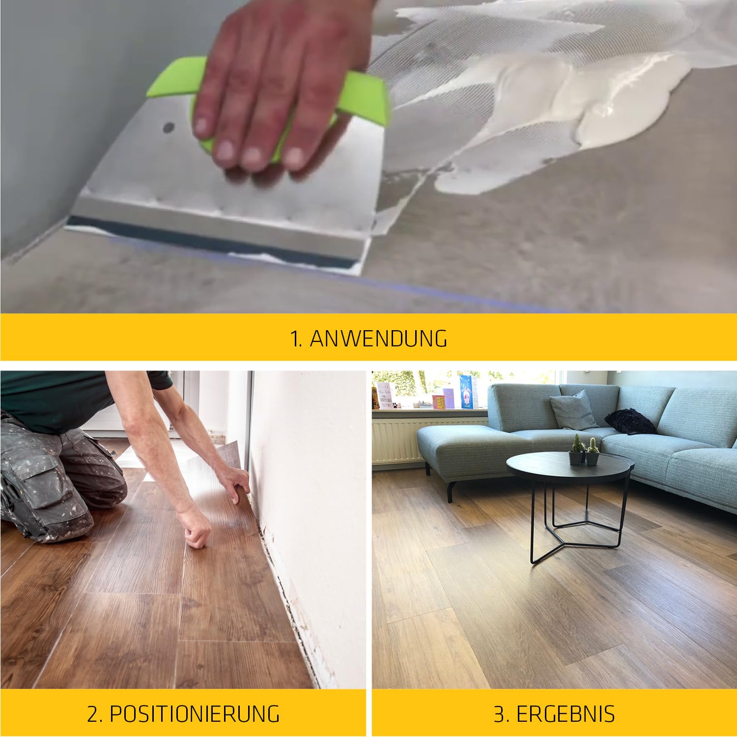 Sika – Bodenbelagsklebstoff – SikaBond 130 Design Floor - Hellbeige – Zur Verklebung von Bodenbelägen (Vinyl-, PVC-, Textil-Beläge) – 14 kg