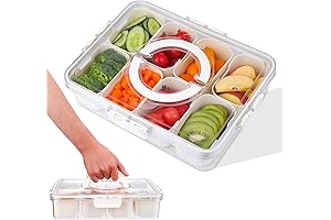 AIERSA Snackle Box Container - Perfect for Picnics with Lid