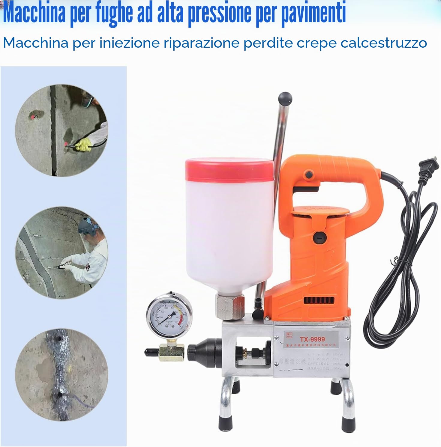 Pompa per iniezione ad alta pressione Macchina per giunti a pavimento per pressatura chimica impermeabilizzazione e iniezione impermeabile, costruzione impermeabilizzante e pressatura
