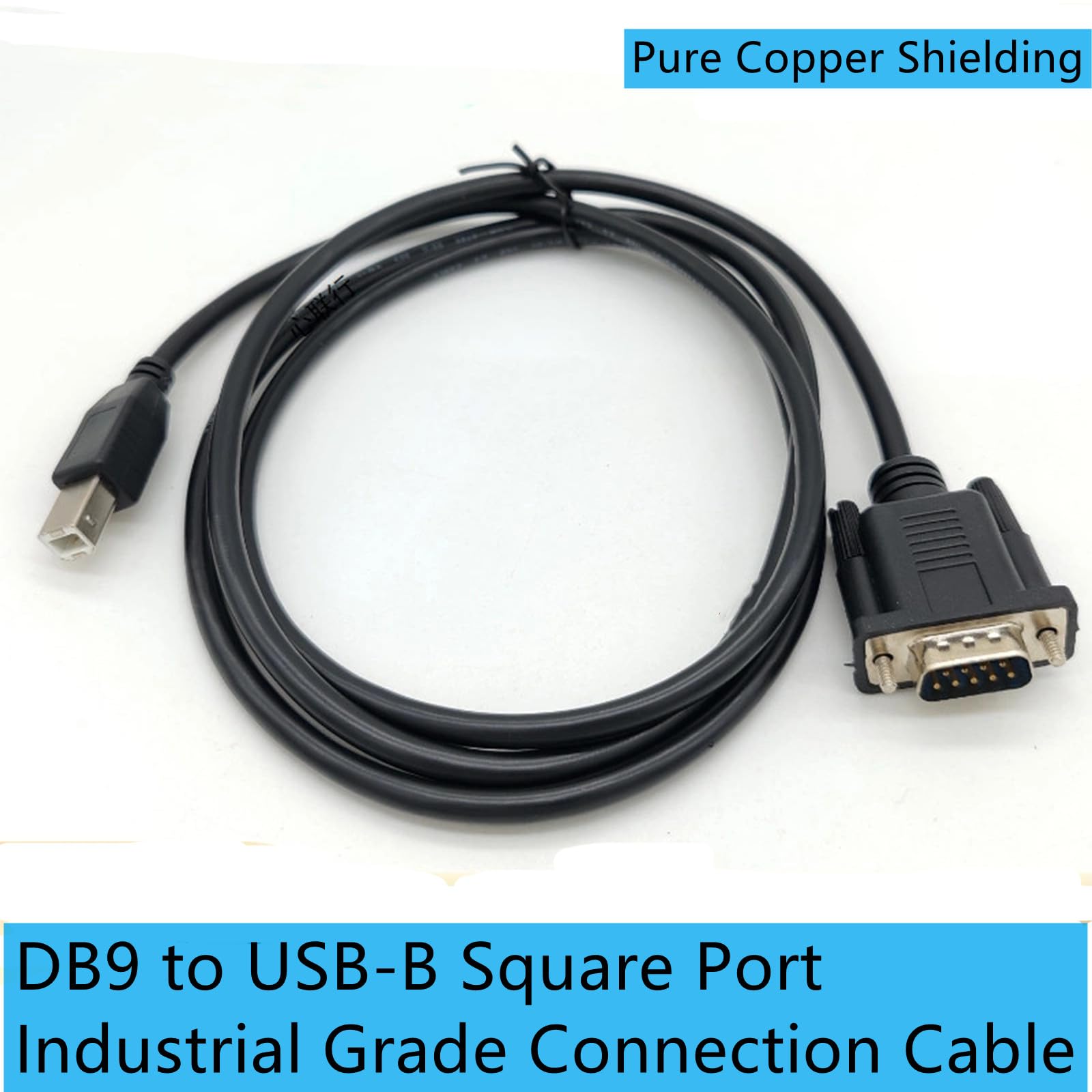 Câble adaptateur USB B Port d'impression mâle vers DB9 mâle RS232 Câble série DB9 vers USB B Type B Câble adaptateur d'imprimante 3 m