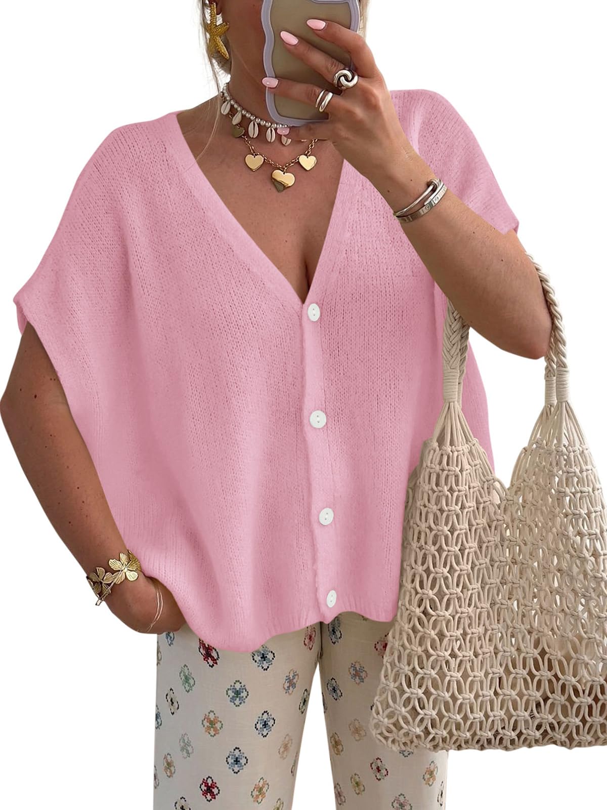 Womens 2026 Summer Oversized Cardigans Sweaters-image-48