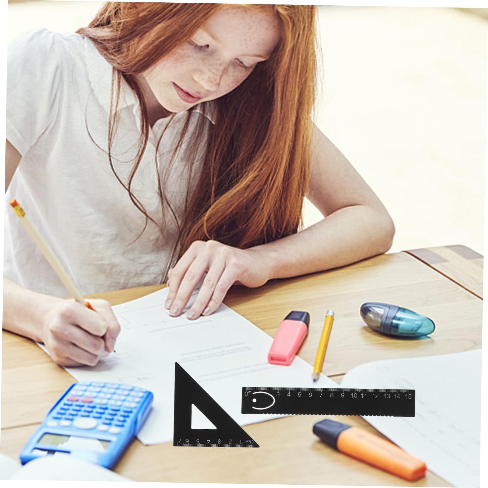 NUOBESTY 4sätze Lineal Für Schüler Präzise Zeichnungswerkzeuge Geometrische Messinstrumente Für Schule Und Studium
