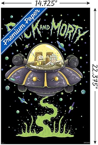 Miniatura 3 de Trends International Rick And Morty - Póster de pared de barco, 14.725 x 22.375 pulgadas, multicolor