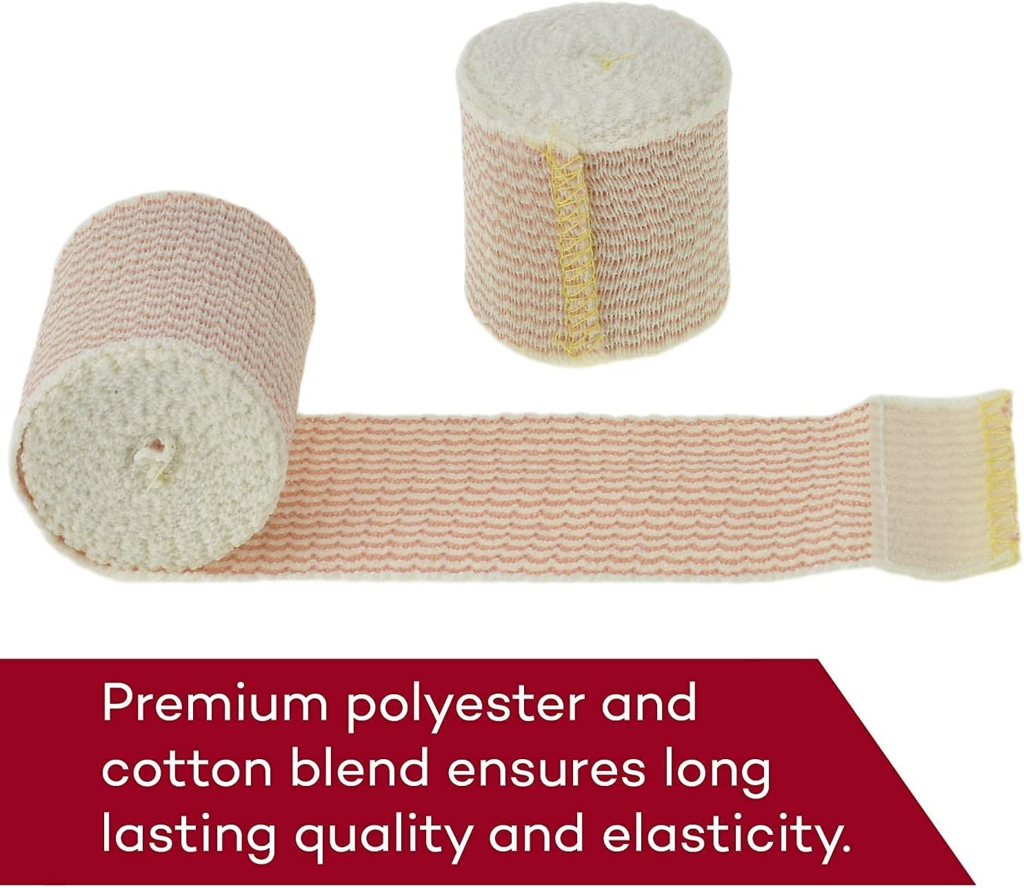 Dealmed Elastic Compression Bandage Wrap with Self Closure, 2" x 4.5 yds. Stretched (Pack of 2) : Health & Household