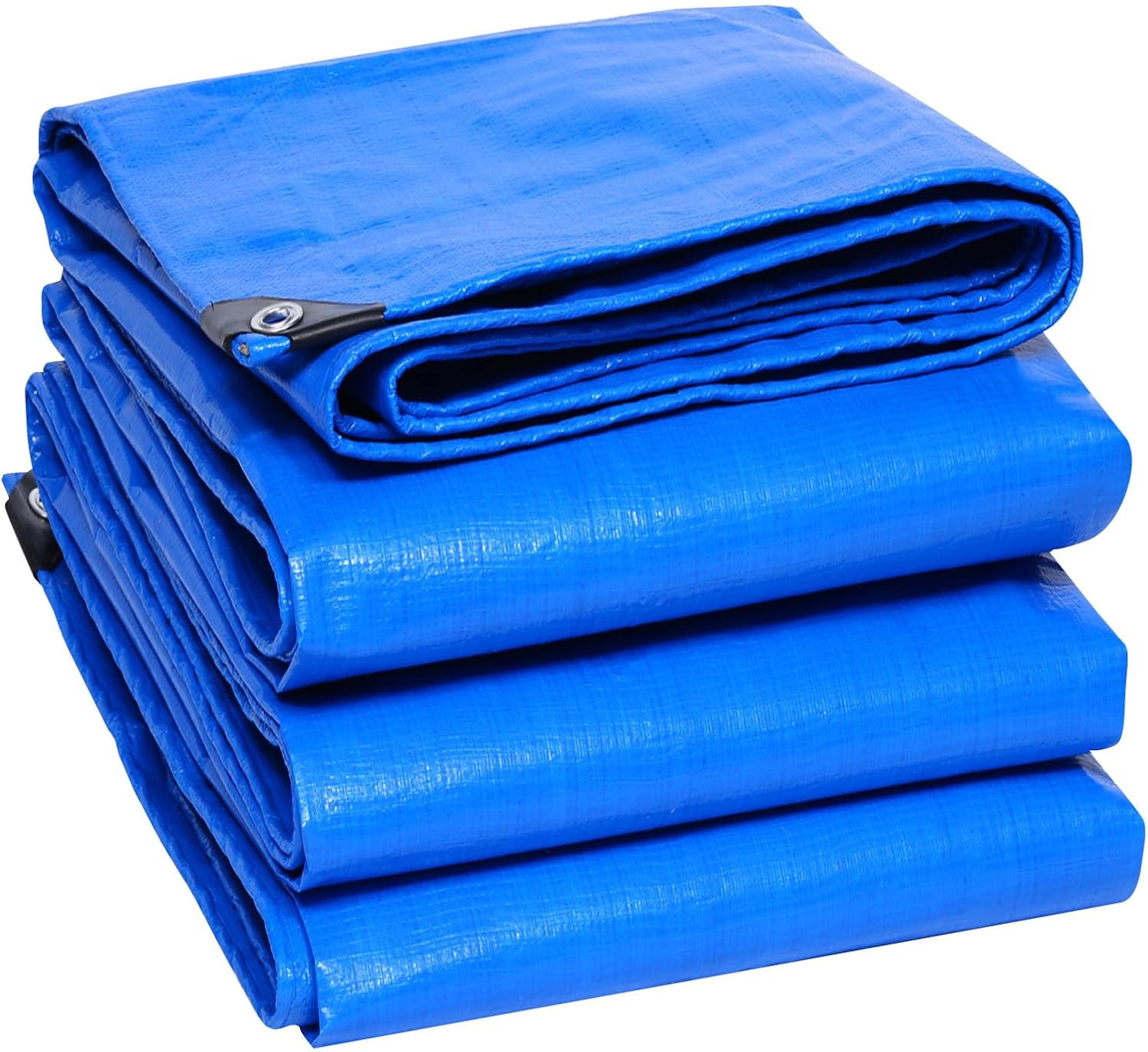 Heavy Duty Tarp Cover, Extra Thick Tarps Waterproof Tear and Rip Proof UV Resistant Tarpaulin with Reinforced Grommets and Edges (10 Mil, 6'x8')