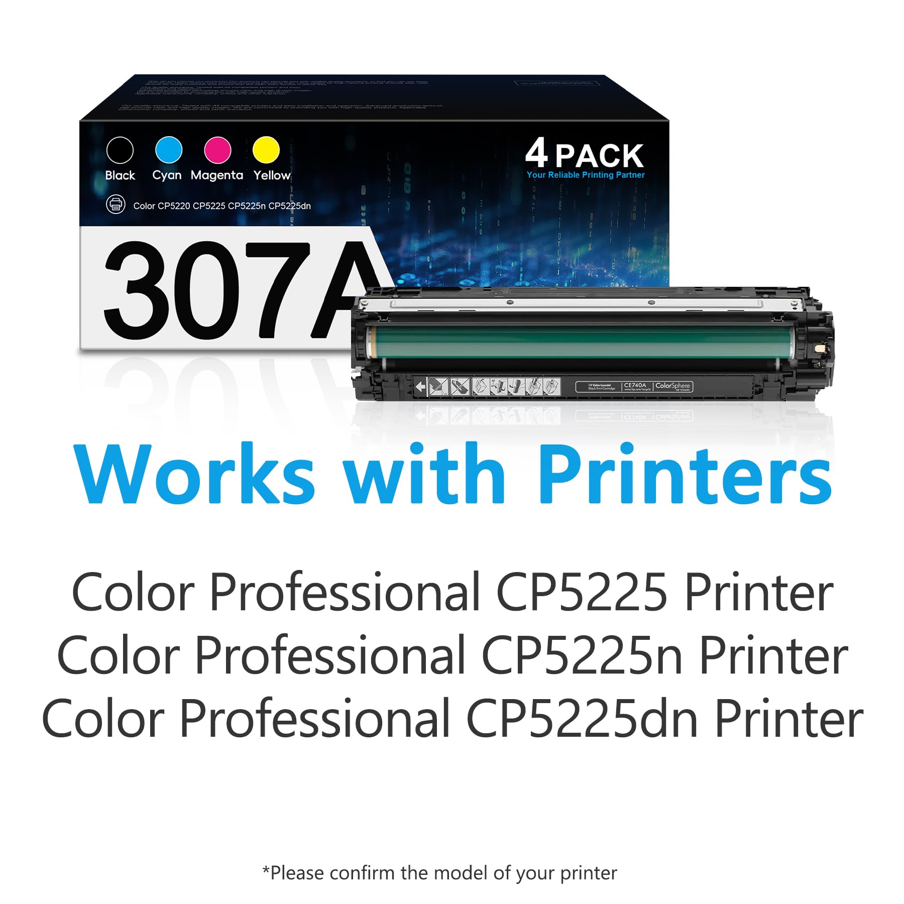Amazon.co.jp: 307A トナーカートリッジ 4個パック HP 307A CE740A