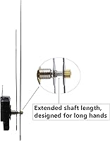 Vista 3 de TIKROUND Mecanismos de movimiento de reloj de pared de cuarzo DIY con pilas de repuesto, piezas de reparación con 260 mm/ 10.2 pulgadas de largo