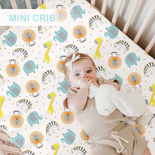 Vista 71 de Bimocosy Sábanas para cuna, tamaño de 28 x 52 pulgadas, para colchones estándar de cuna y niños pequeños, sábana de colchón de microfibra