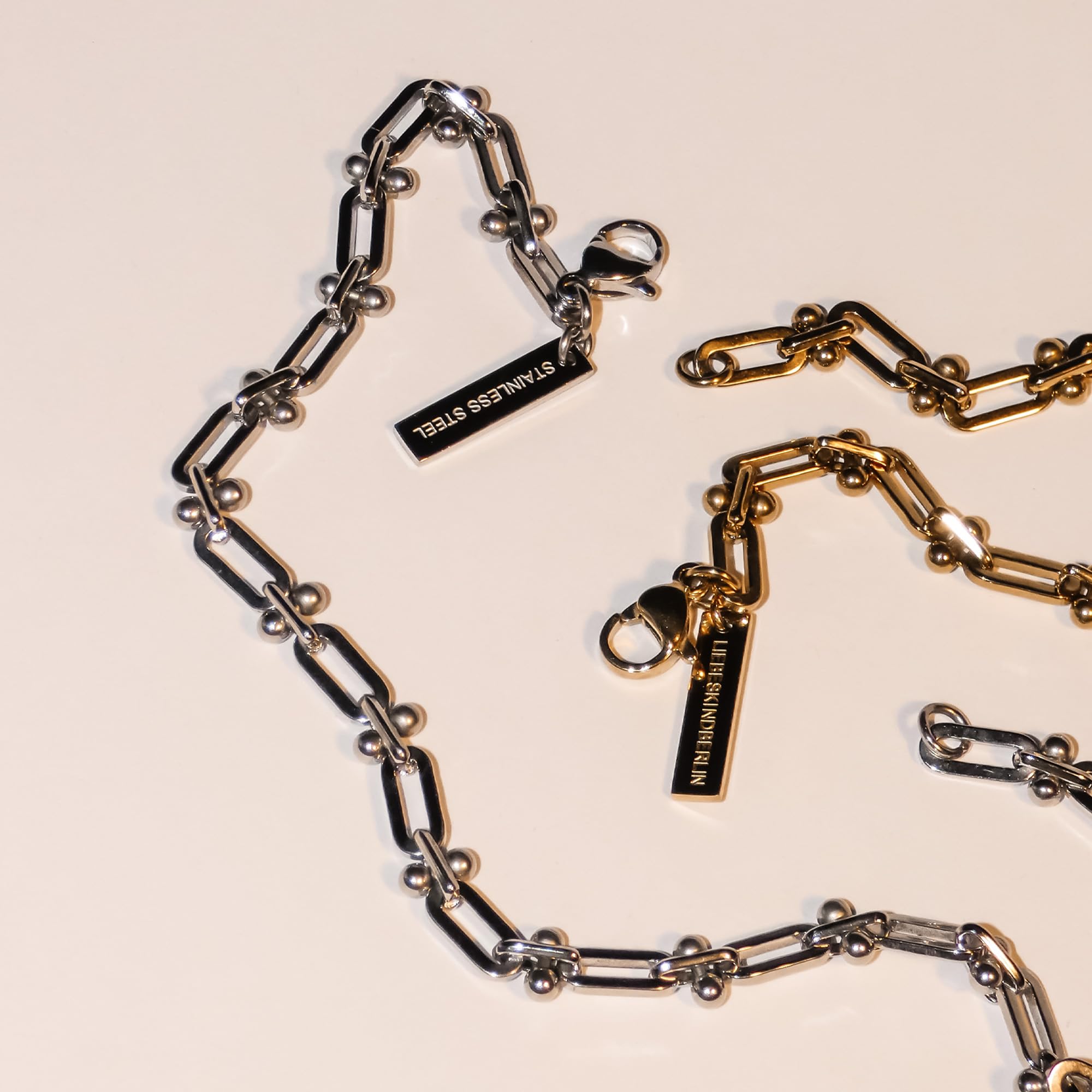 LIEBESKIND BERLIN Damen Schmuck – Armband aus Edelstahl – Silber & Gold – modernes, urbanes Design – stilvoll, markant & kombinierbar zu jedem Look