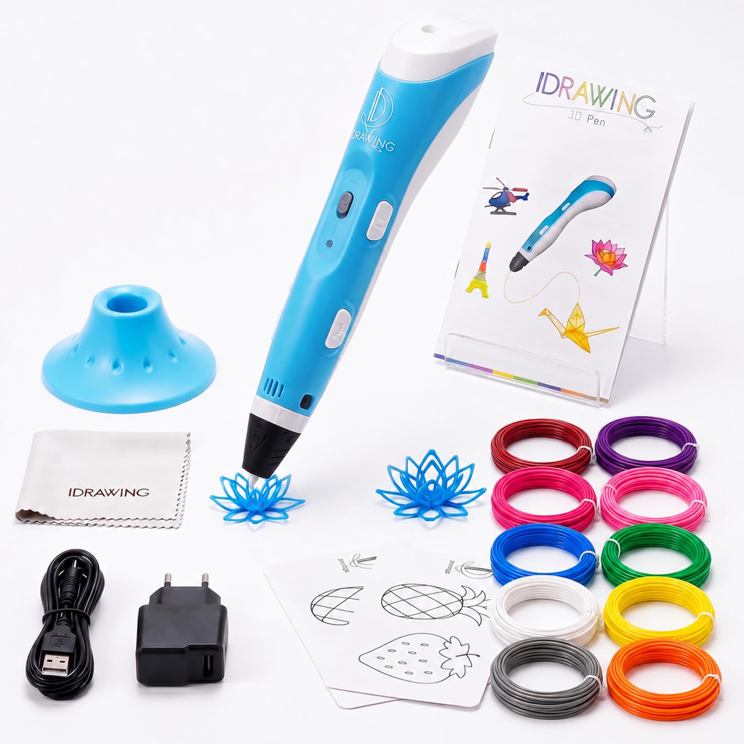 WOL3D I Touch Plus 3D Pen with 10 in 1 (5 M) PLA Filaments, Speed Control, Advanced Temperature Regulation, OLED Display & Ergonomic Design-image-40