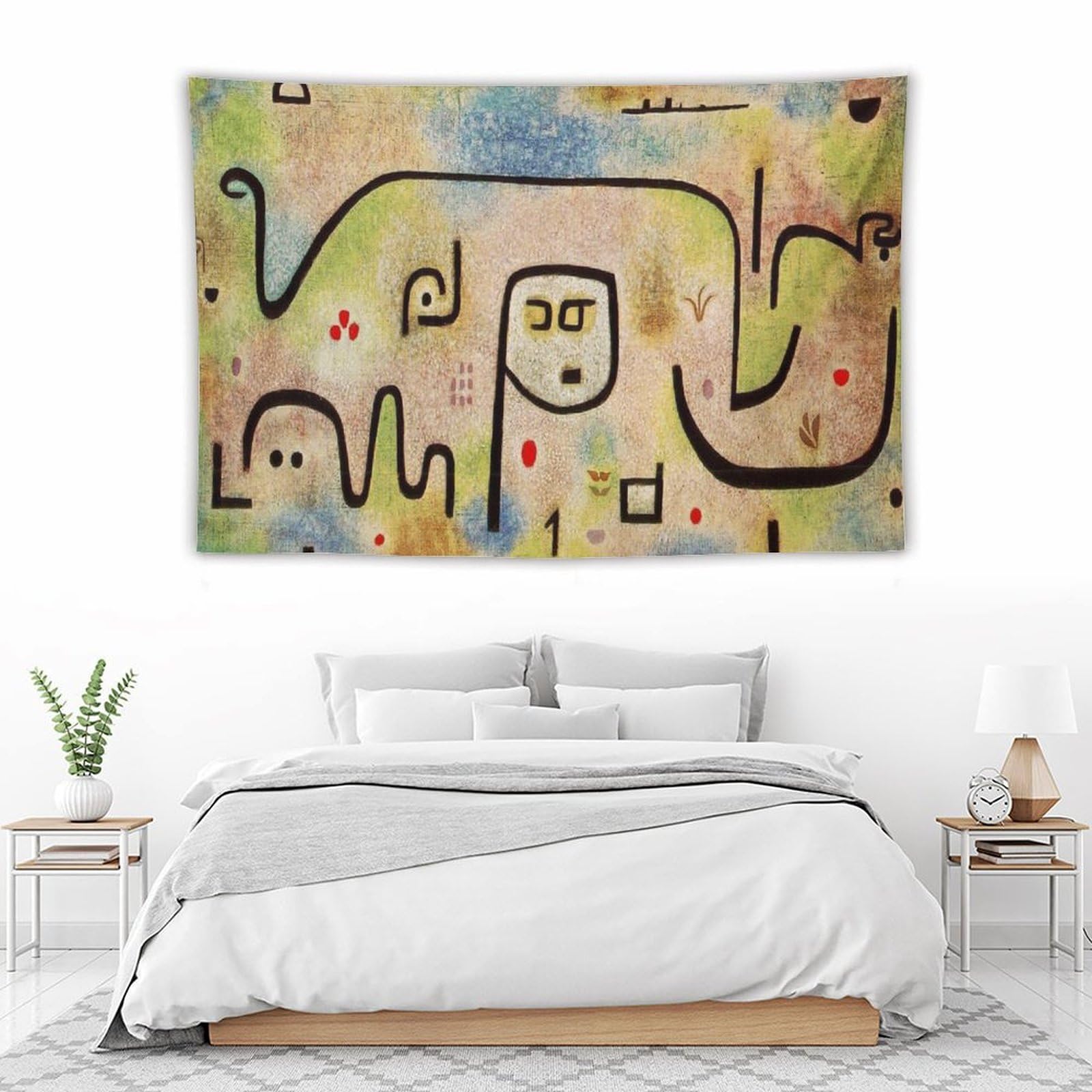 Amazon.com: JU XIANG Paul Klee Tapestry,Insula Dulcamara (1938) by