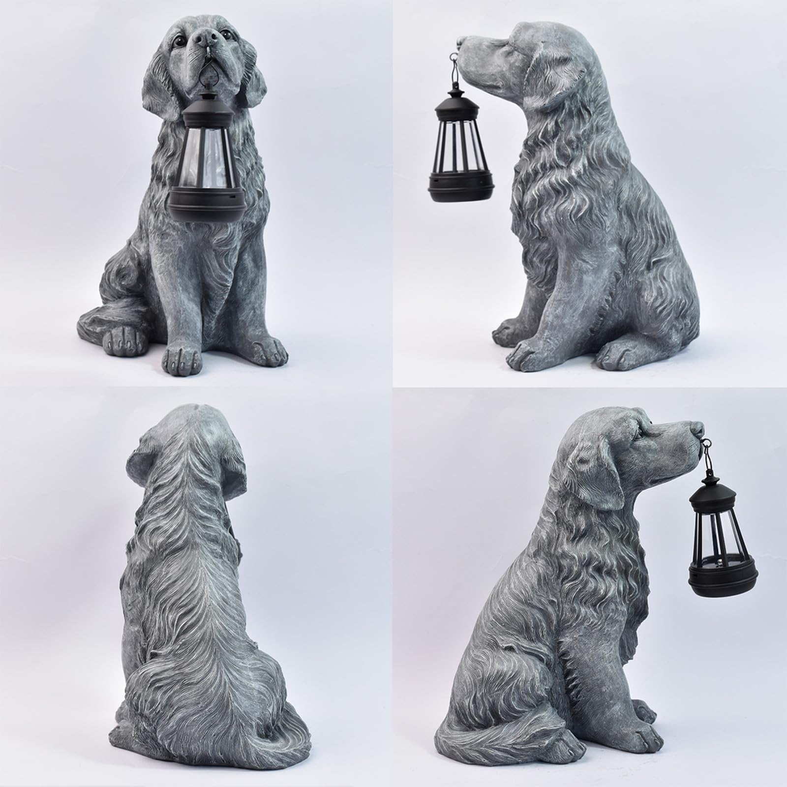 Lampada solare resistente delle passerelle della statua del giardino di energia solare di forma per le statue del cane della decorazione del percorso del portico con la luce