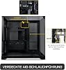 حافظة كمبيوتر للألعاب Lian Li O11 Vision Compact ATX Mid-Tower - حافظة كمبيوتر سوداء من الألومنيوم والزجاج المقسى
