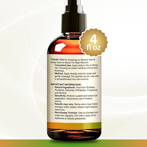 Miniatura 8 de SELFWISE Aceite de batana para el crecimiento del cabello con ricino de romero, 100% puro, orgánico, prensado en frío, sin refinar de Honduras por