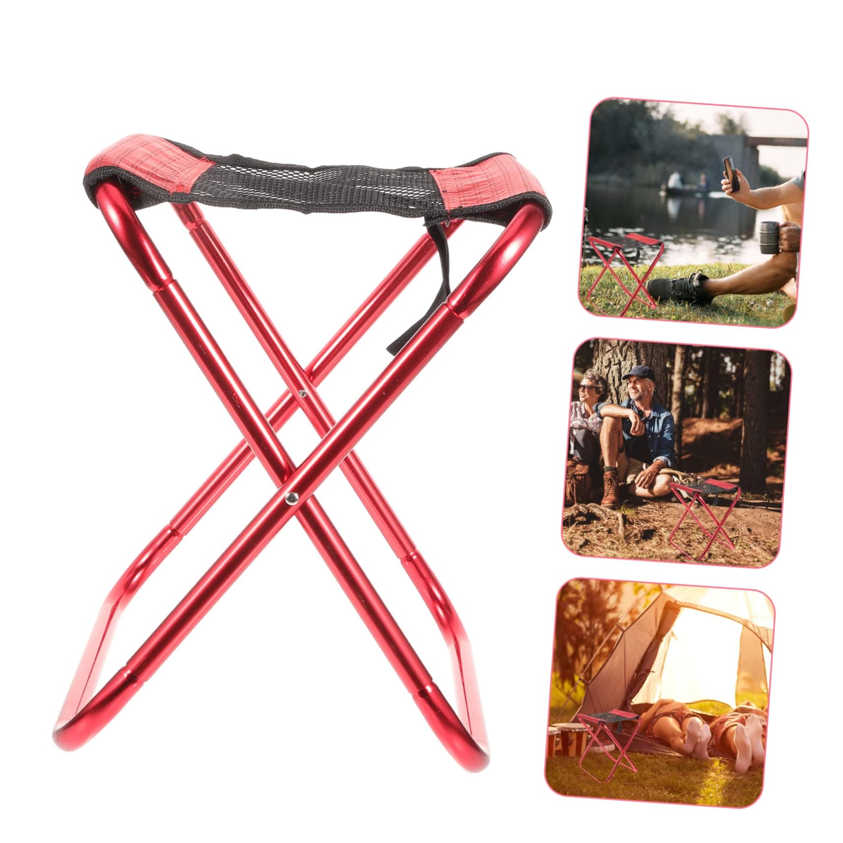 POPETPOP Lightweight Portable Chair Multi-Functional Foldable Stool for Camping Fishing and Outdoor Adventures