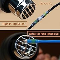 Vista 5 de 350 piezas de kit de conectores de alambre de sellado de soldadura, conectores de tope termorretráctiles, cableado impermeable marino, terminales