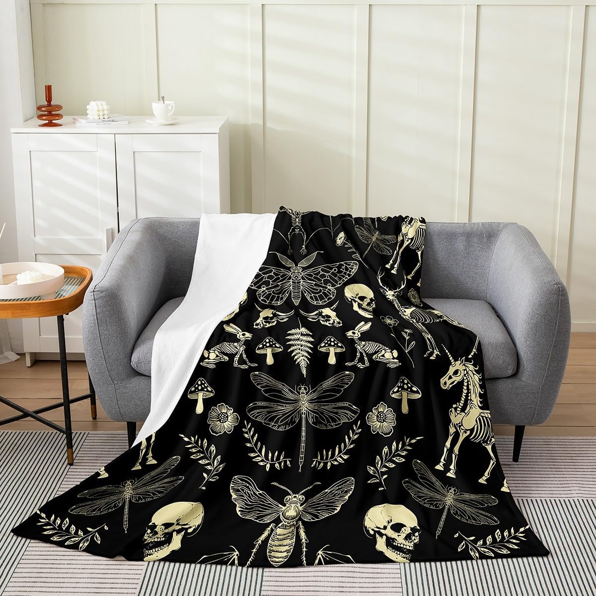 Erosebridal Stained Glass Flannel Blanket Queen Inch Dragonfly Fleece Blanket Colorful Geometric Floral Pattern Fuzzy Plush Throw Bug Dragonflies Purple Blue Living Room Decor