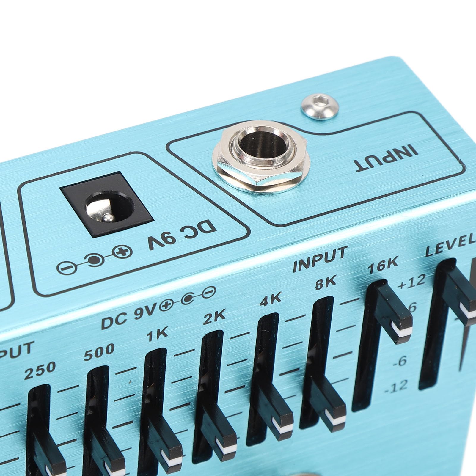 Dioche Band Equalizer 10 10-pasmowy pedał EQ Firmy [Brand Name] — Najwyższej Jakości Aluminiowy Miniefekt Korektora do Gitary Basowej i Elektrycznej, True Bypass, 31,25 Hz–16 KHz, DC 9 V — Idealny dla