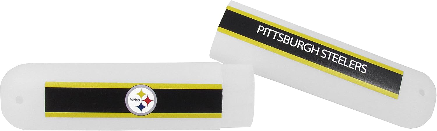 NFL Pittsburgh Steelers Unisex Siskiyou Sportstravel Toothbrush Case, White, Standard