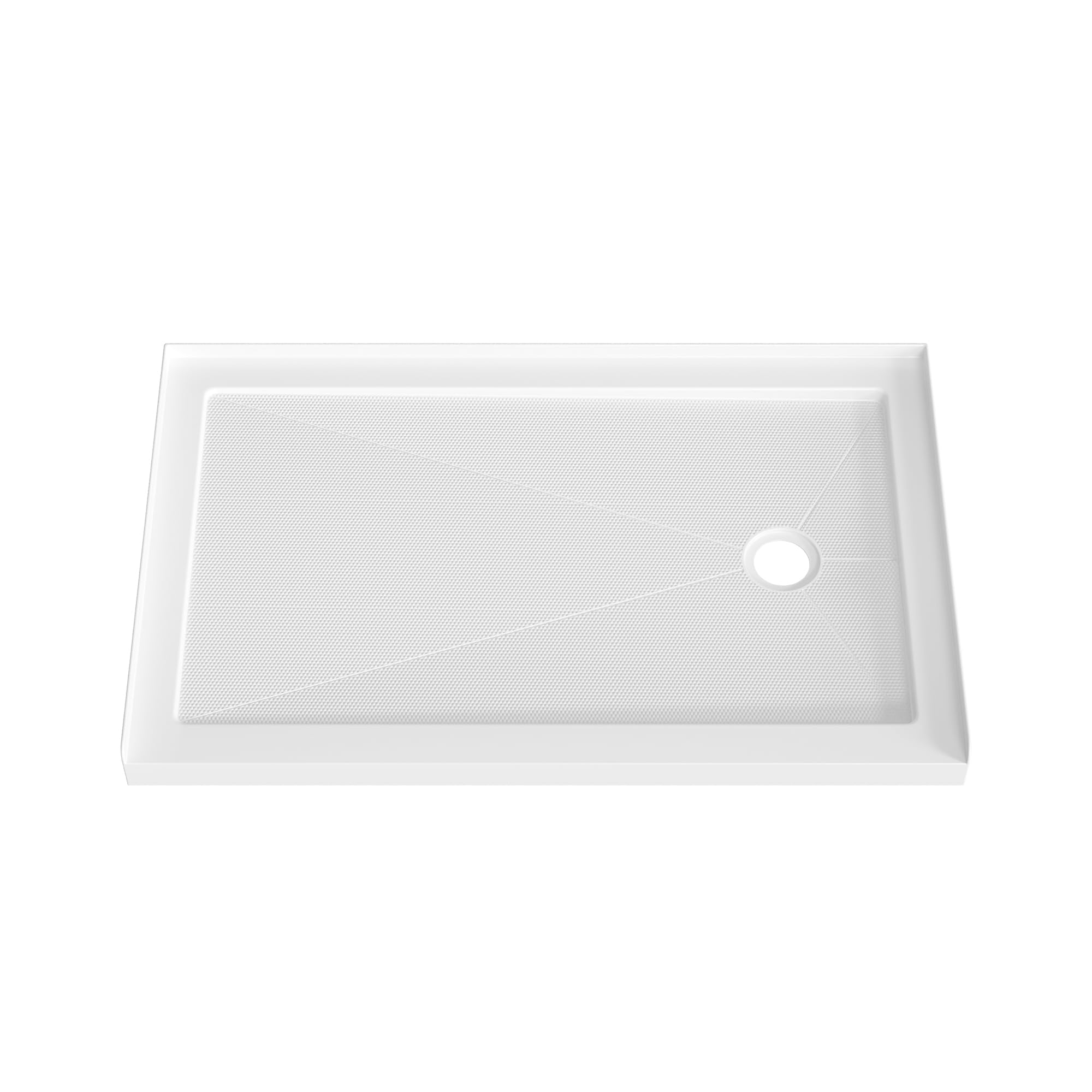 DeerValley 48"L X 30"W Right Drain Shower Base in White