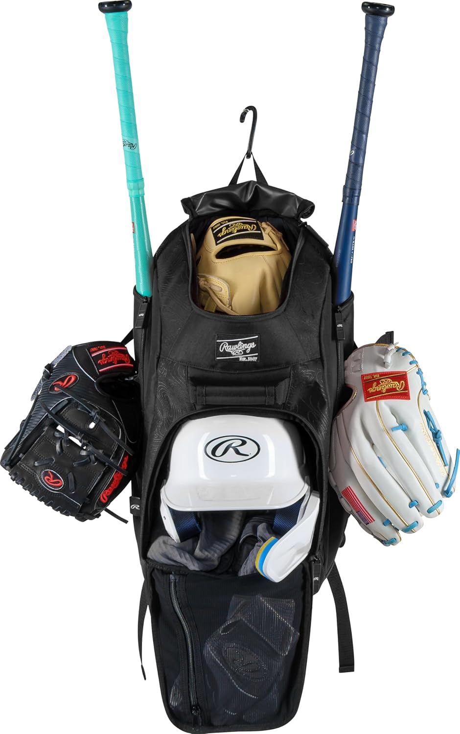 Rawlings | FRANCHISE 2.0 Player's Backpack | Baseball/Softball | Rec/Travel | Multiple Styles | Baseball/Softball, Rec/Travel
