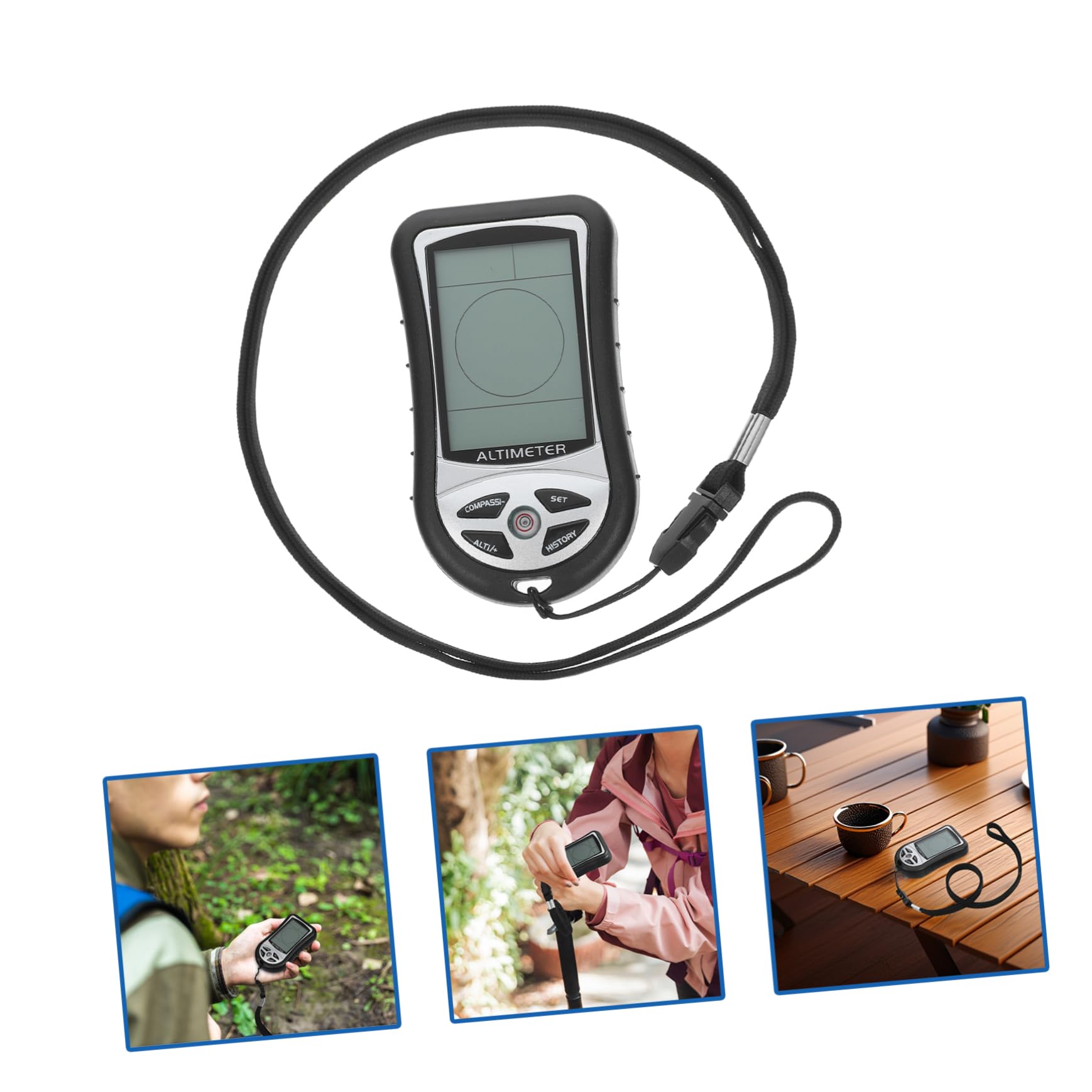 POPETPOP Misuratore Digitale Portatile Strumento Elettronico Di Orientamento e Pressione Per Campeggio Escursione Auto Esterno Pesca Temperatura Vento Dispositivo Misuratore Meteorologico