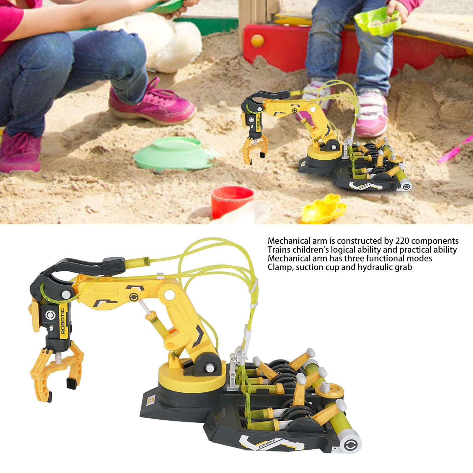 Dzieci DIY montaż Robota Hydraulicznego Mechaniczne ramię Zestaw Zabawek do Eksperymentu Naukowego (2)