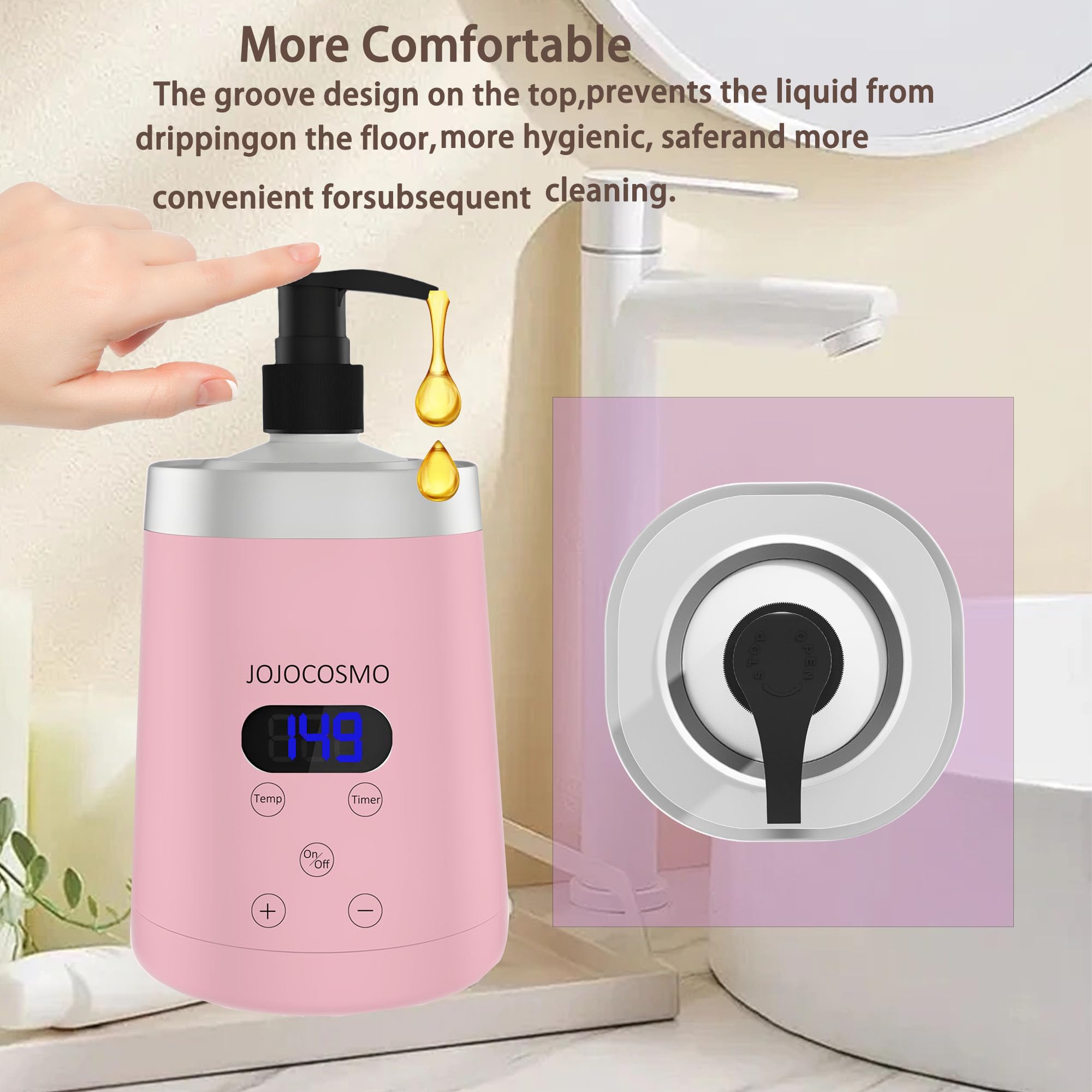 Professionelle Massageölheizung mit 2 Flaschenspender und LED-Anzeige für Spa und Salons