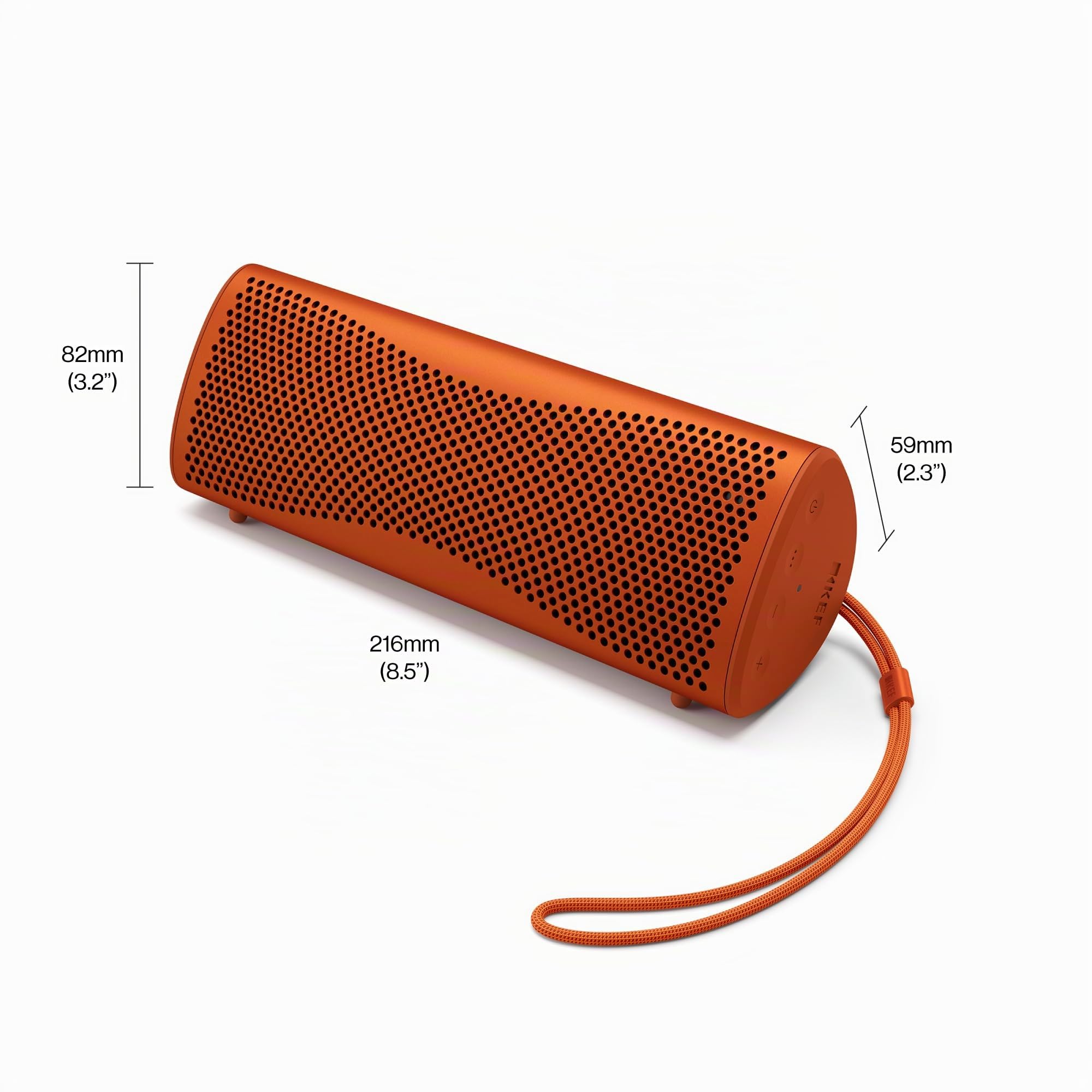 KEF Muo High-Fidelity Premium tragbarer Bluetooth-Lautsprecher, Orange Moon | Bluetooth 5.4 aptX Adaptive | USB-C | IP67 wasserdicht | 24 Std. Wiedergabezeit | für zu Hause, draußen und unterwegs
