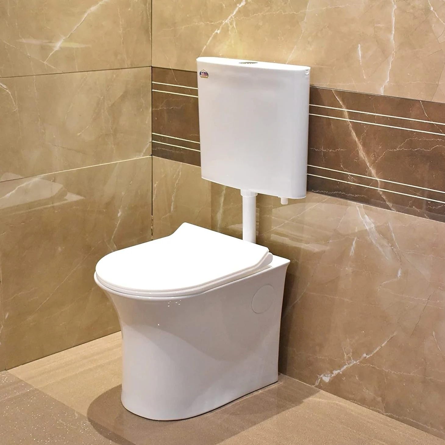 Bheunath Combo Rimless Ceramic Floor Mounted European Western Water Closet Toilet Commode EWC S Trap Set White (B0CWVL26NW) Amazon Price History, Amazon Price Tracker