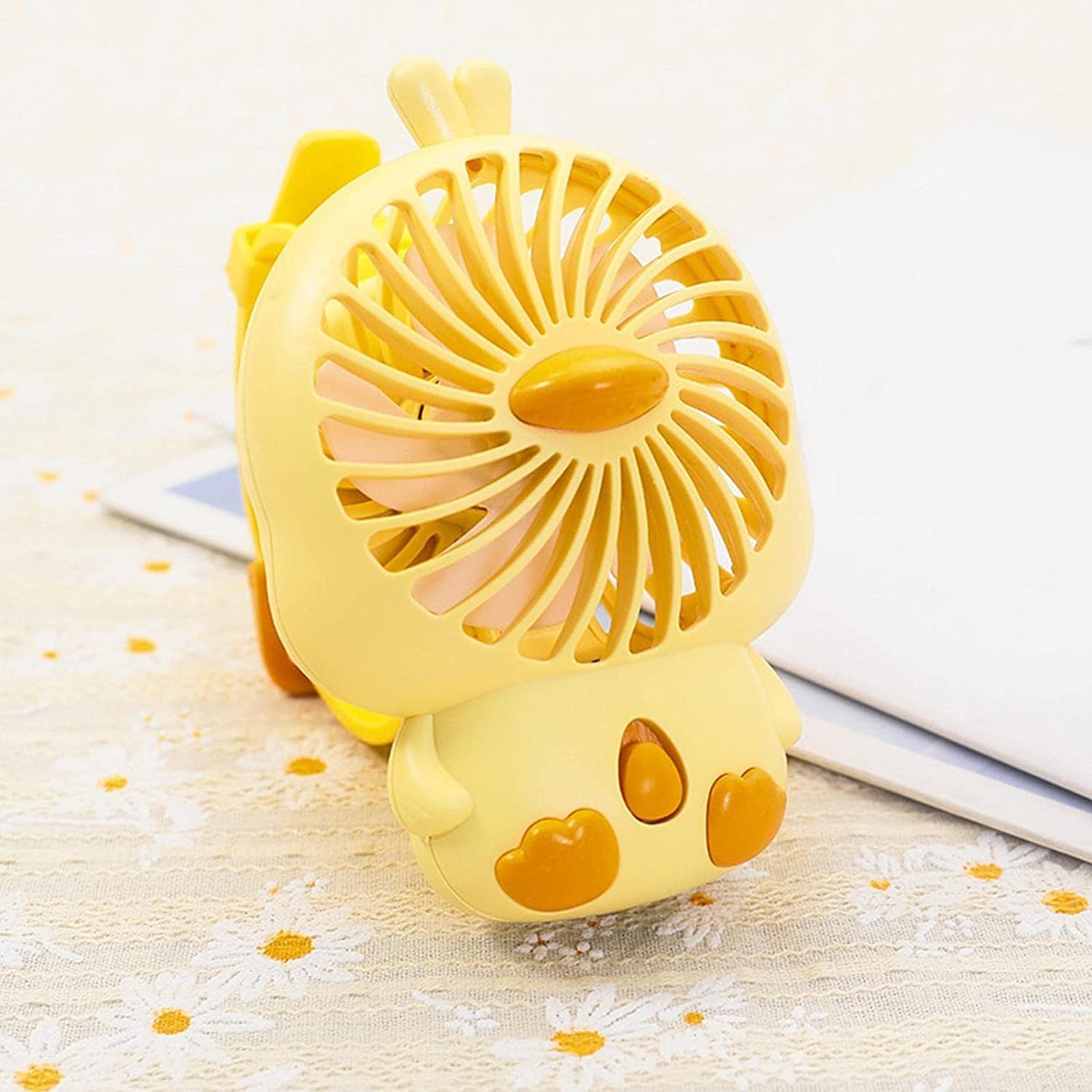 Yellow duck portable usb charging small watch fan multifunctional electric fan high wind for kids child gifts (B0DB8T1QTS) Amazon Price History, Amazon Price Tracker