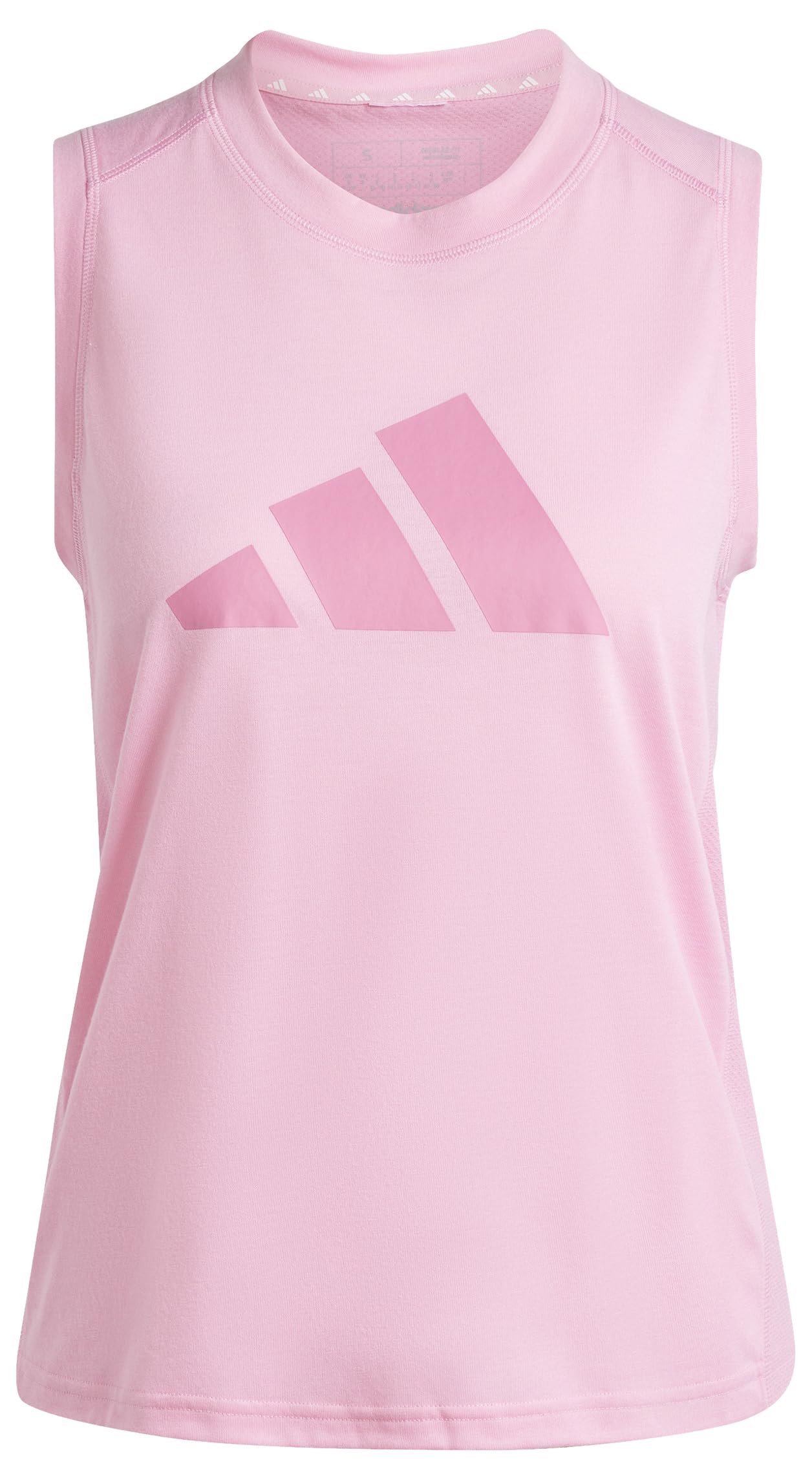 adidas Women's Train Essentials Big Performance Logo Training Tank Top, Bliss Pink/Pink Fusion, XS