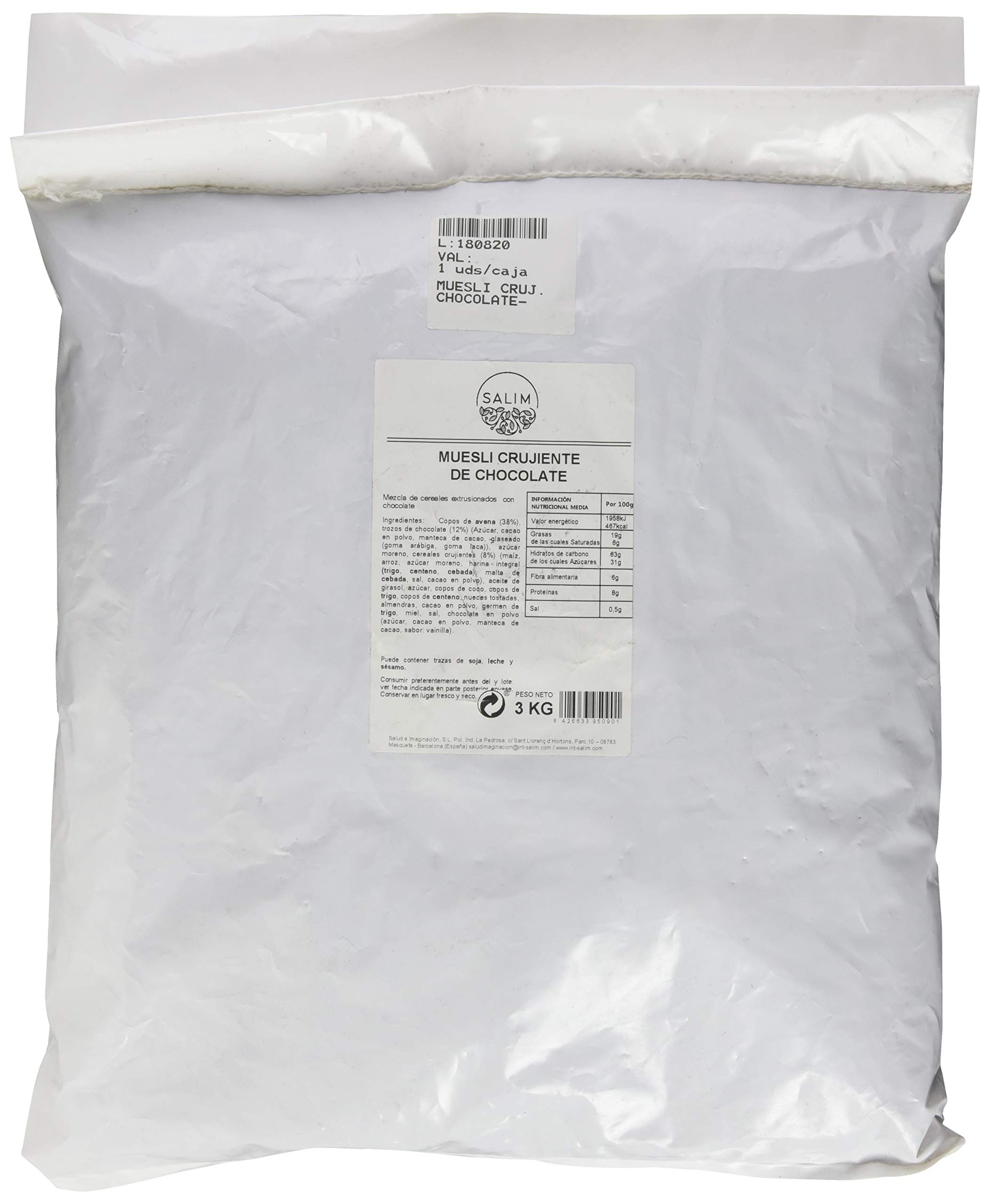 Granel Muesli Cruj. Chocolate 3 Kg 3000 g