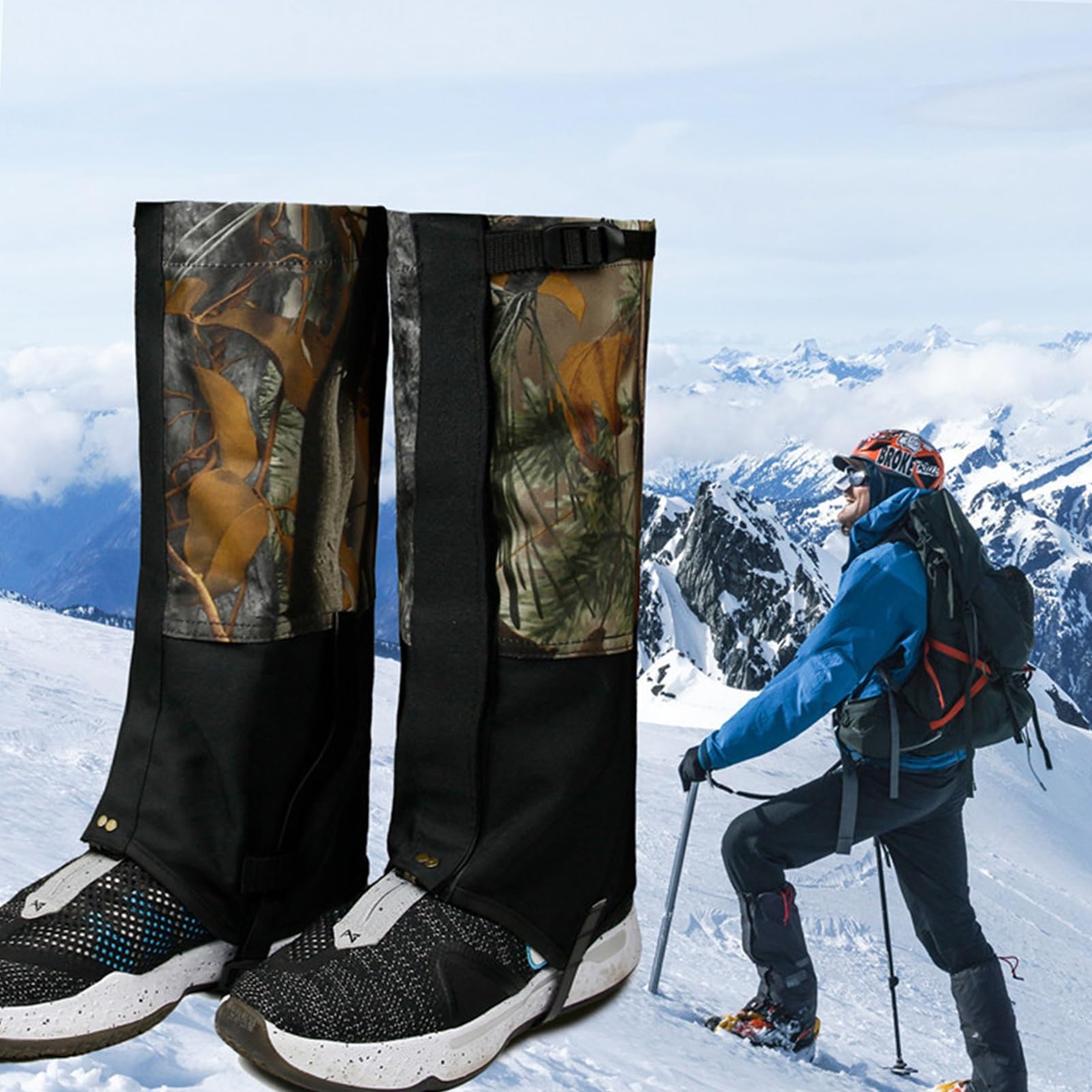 Polainas for piernas de Nieve, Polainas Ajustables for piernas, for Senderismo en Barro,y Nieve, Caza, Escalada de montaña o Raquetas de Nieve, Unisex