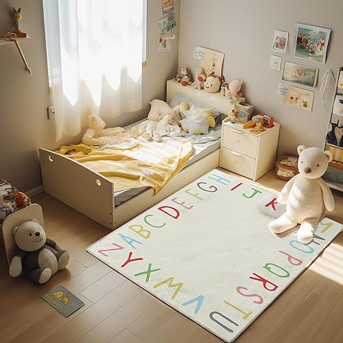 SHIPKEY Alfombras para sala de estar, de 4 x 6 pies, alfombra moderna grande para niños (47.2 x 70.9 in)