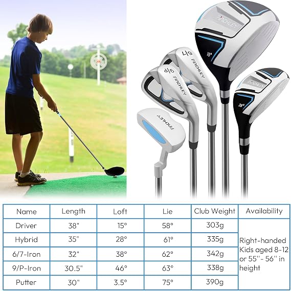 FINCHLEY Right-Handed 5-Piece Kids' Golf Set (8-12 Years Old)