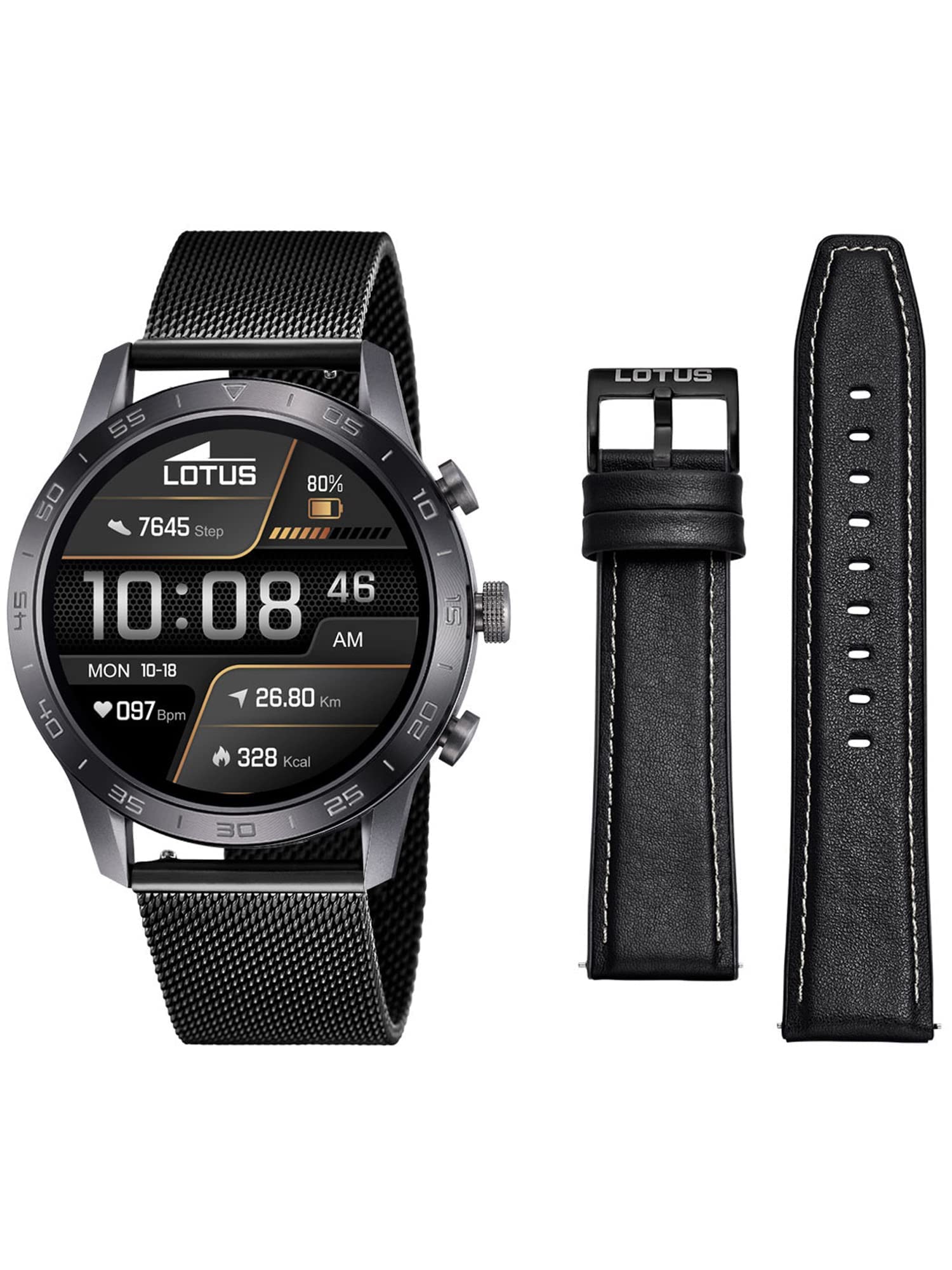 LOTUS Reloj LOTUS Para Hombre 50048/1 Smartwatch Caja de Aleacion de zinc Negro Correa de Acero inoxidable 316l Negro