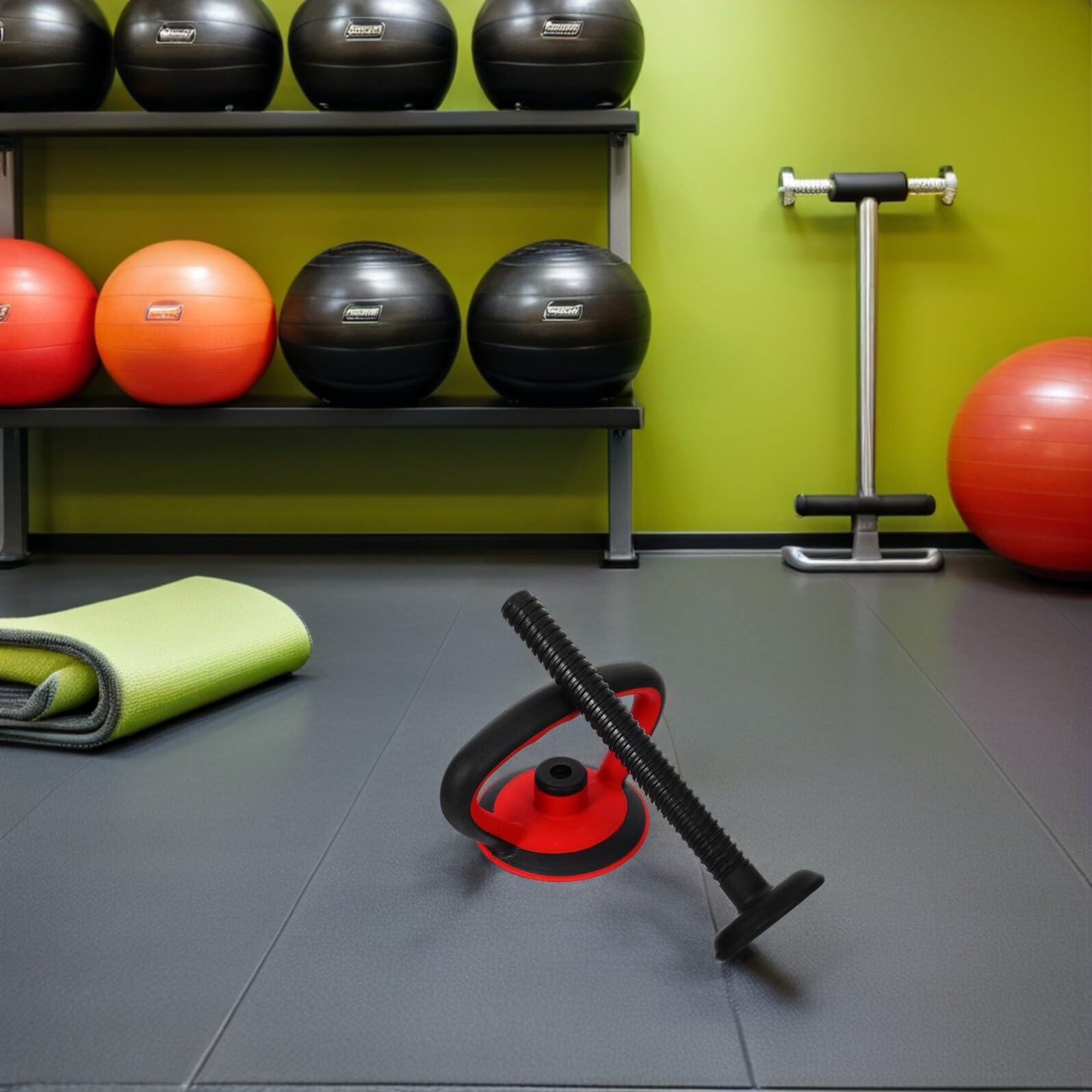 ORFOFE 2 Pezzi Kit Maniglia Kettlebell Regolabile con Base e Dado Accessorio Fitness Compatto per Allenamento Forza Casa e Palestra