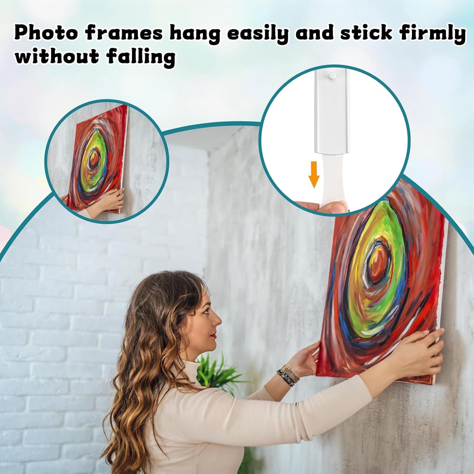 14pcs Command Picture Hooks, No More Nails Picture Hanging Strips, Heavy Duty Command Strips, Damage-Free Wall Solution - Image 4