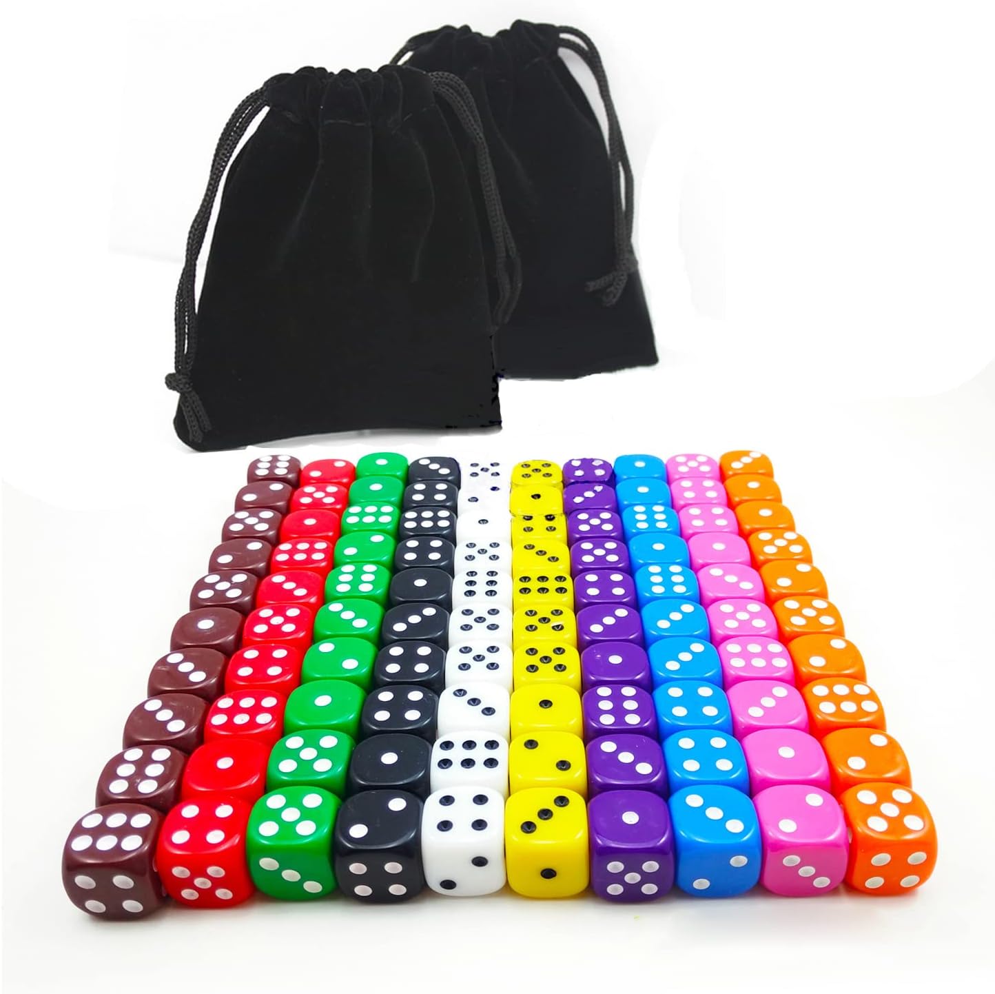 50pcs Assorted D10 Pack, 5X10pcs 10 Sides Dice Marble Polyhedral Dice D10 Set