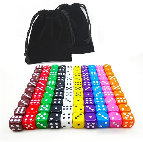 Miniatura 4 de Juego de 50 piezas D10 surtidos 5 x 10 piezas de 10 lados de dados poliédricos de mármol D10