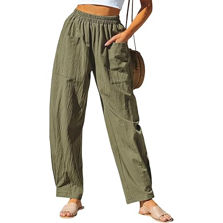 CUPSHE Women's Patch Pocket Long Pants