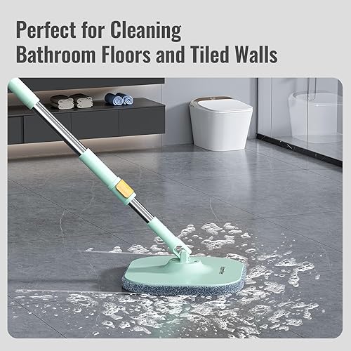 Miniatura 8 de Juego de trapeador giratorio y cubo, cubo interior desmontable con sistema de agua sucia separado, trapeadores de limpieza profunda para limpieza de