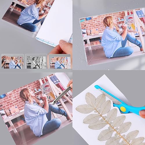 Miniatura 5 de INTBUYING Rollo de laminado adhesivo doble de película de laminado en frío brillante Rollo de película de PVC transparente sensible a la presión