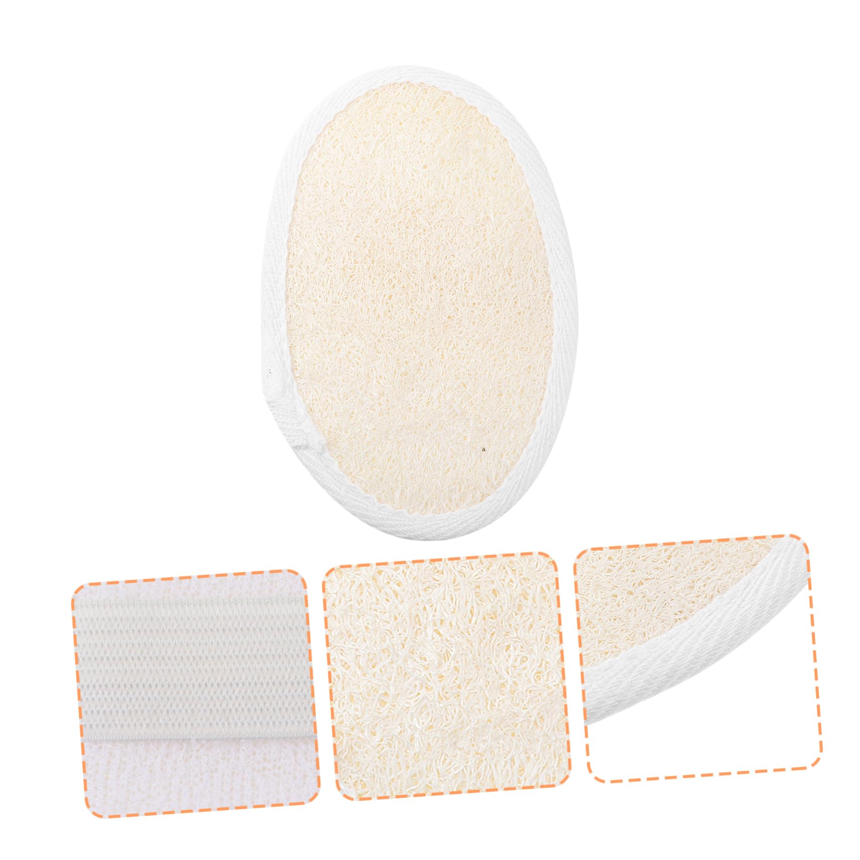 FRCOLOR 9 Piezas toallas baño esponja vegetal natural cuidado personal lanyard depuradores esponja lufa almohadillas esponja lufa masaje toallita baño guantes