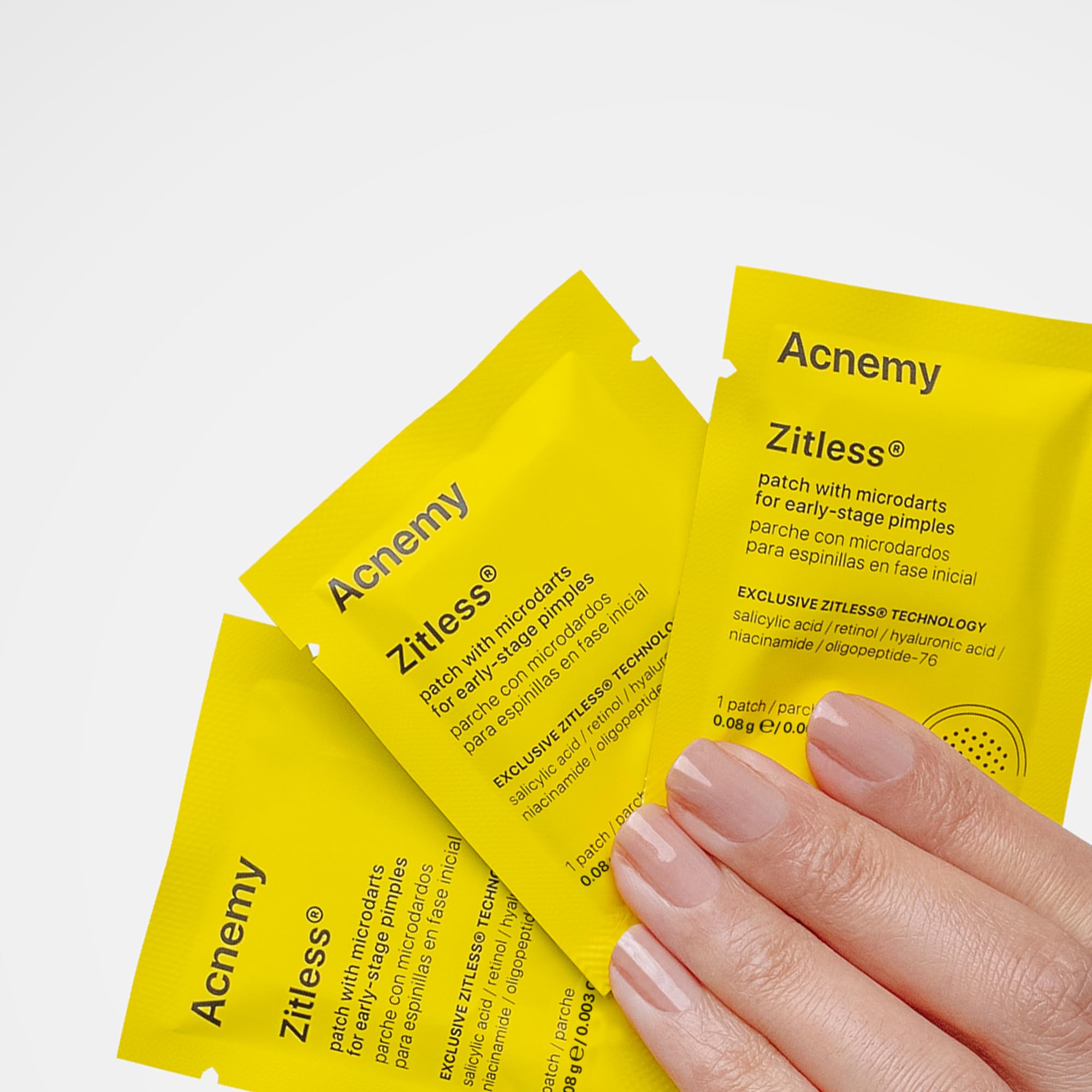 ACNEMY ZITLESS® - Microdart Anti-Acne Patches, 5 Pack – Internal Pimple Treatment with Retinol, Salicylic Acid and Niacinamide, Reduces Pimples Fast and Discreetly