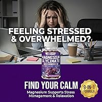 Vista 5 de Gomitas de glicinato de magnesio de 600 mg, 60 unidades de gomitas de magnesio sin azúcar masticables para mujeres y hombres, para apoyo al sueño